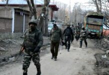 Heavy deployment of forces at the encounter site in Tral.