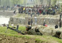 Video showing army firing bullets on protesters near encounter site goes viral