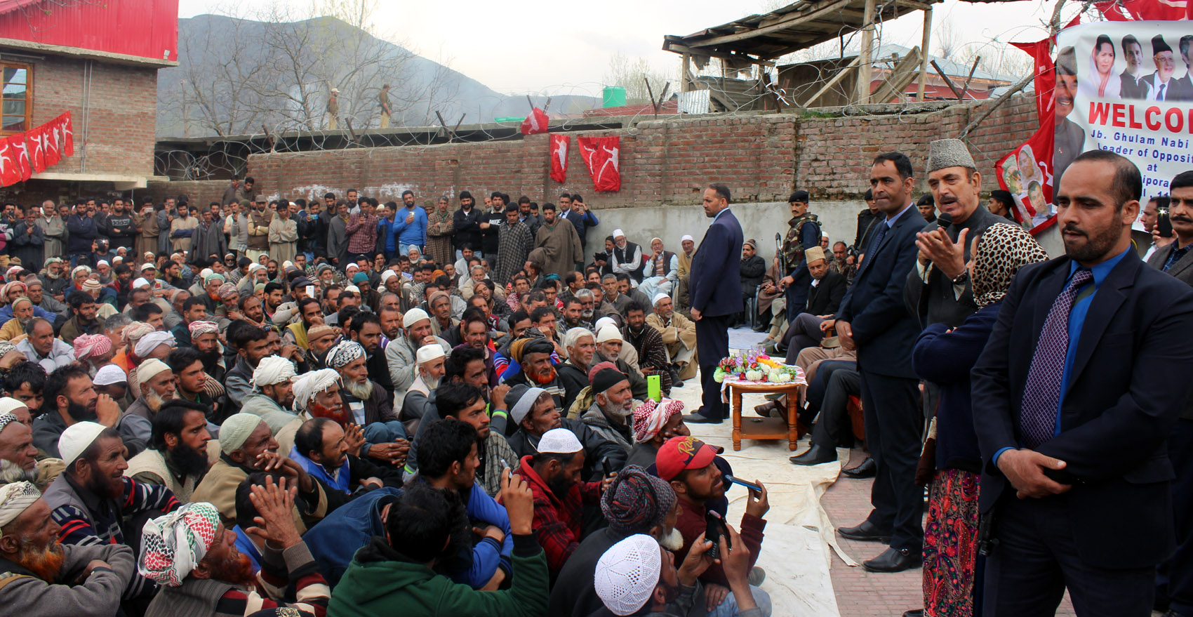Azad, Mir, Karra, Itoo addresses joint INC-NC meeting at Damhal ...
