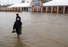 Water level recedes; At 11pm it was 17.70 feet in Sangam