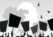BJP Holds Protest In Srinagar Against Killing Of Former Sarpanch
