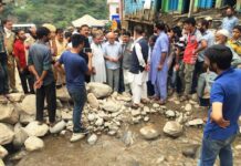 NC leader visit Thathri after cloud burst