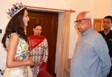 Miss India, First Runner Up, Sana Dua of Jammu, calls on Governor
