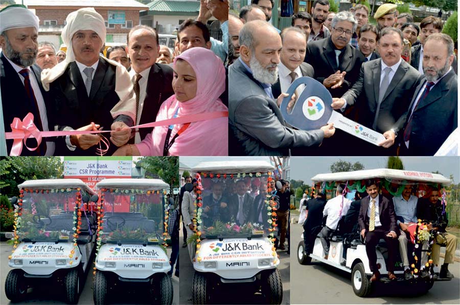 J&K-Bank-presented-two-11-seater-electric-cars-to-Kashmir-University