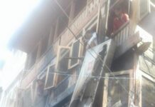 Fire engulfs house, shops in Maharaja Bazar