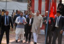 NC shows strength in Srinagar, unfurls party flag after 15 years