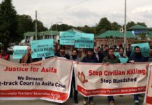 KUTA protests against civilian killings, seeking justice for Asifa