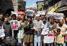 On JRL’s call, JKLF protests against Kathua rape, murder case