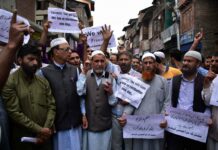 JKLF protests against Sirigufwara Killings in Srinagar