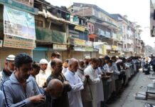 Funeral prayers in absentia held for slain civilian, militants in Srinagar