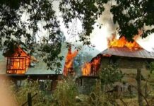 Fire guts two residential houses in Ganderbal