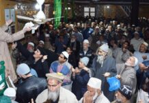 Mirwaiz addresses gathering of Khoja Diger prayers in Srinagar