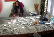 CMO Bandipora escape unhurt as office ceiling collapses