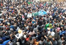 Despite incessant rains, thousands participate in funeral of slain Sopore militant