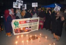 Human Rights Week: JRL holds candle-light protests in Kashmir