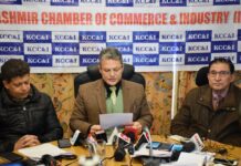 Kashmir Chamber holds biased media partisan trade and politics responsible for violence against Kashmiris