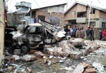 Blast damages house, vehicle near forces bunker in Srinagar