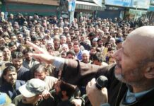 Er Rasheed leads protest march in Handwara, demands revocation of ban on Jama’at