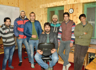 Djins, Jokes and Journalism Kashmir Life Staffers - Left to Right: Fayaz Ahmad, Suhail Sultan, Shams Irfan, Mohammad Raafi, Bilal Handoo, Riyaz-ul-Khaliq & Abdul Majeed Khan.