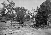 An 1886 photograph of the Mazar-e-Salateen where popular Sultan Zainulabidin is buried.
