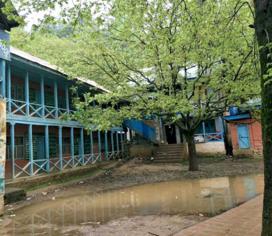 Women’s Degree College Kupwara housed in Govt Middle School Salkote Kupwara. KL Image by Faheem Mir