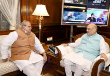 Governor Satyapal Malik with Home Minister Amit Shah.