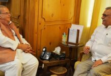 Advisor Khan, Dineshwar Sharma, others meet Governor