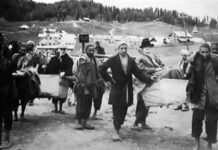 A photograph of 1920 shows the Kashmiri professionals taking the tourists to Gulmarg in palkis.