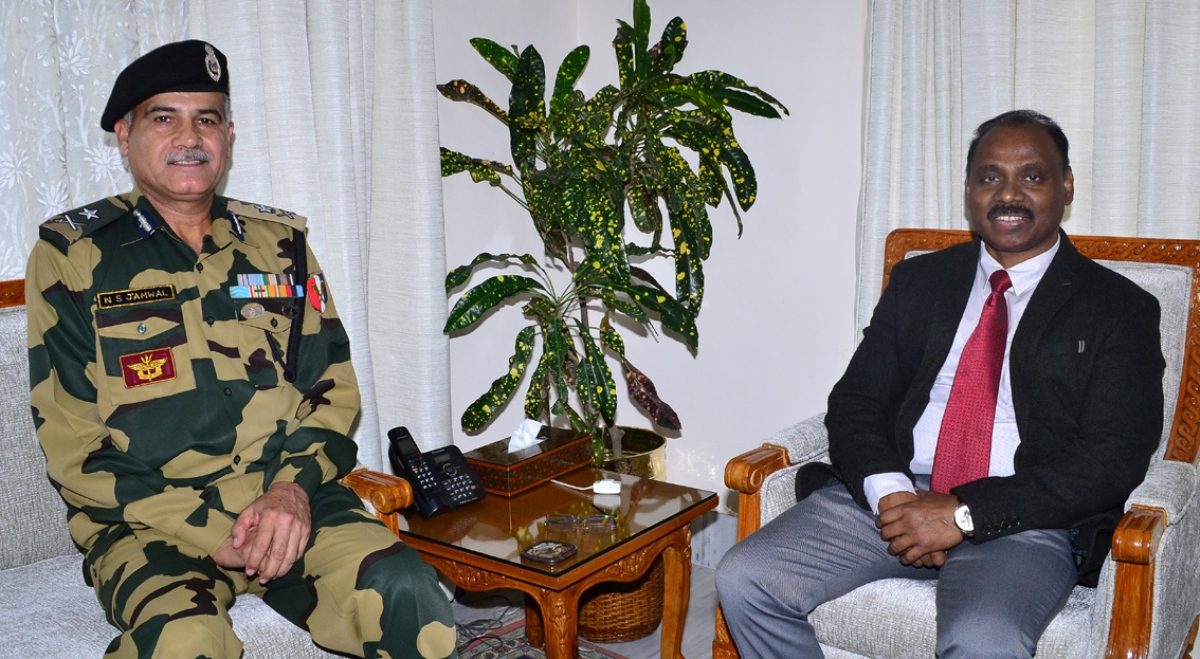 LT. GOVERNOR MEETING SHRI N. S. JAMWAL, IG BSF