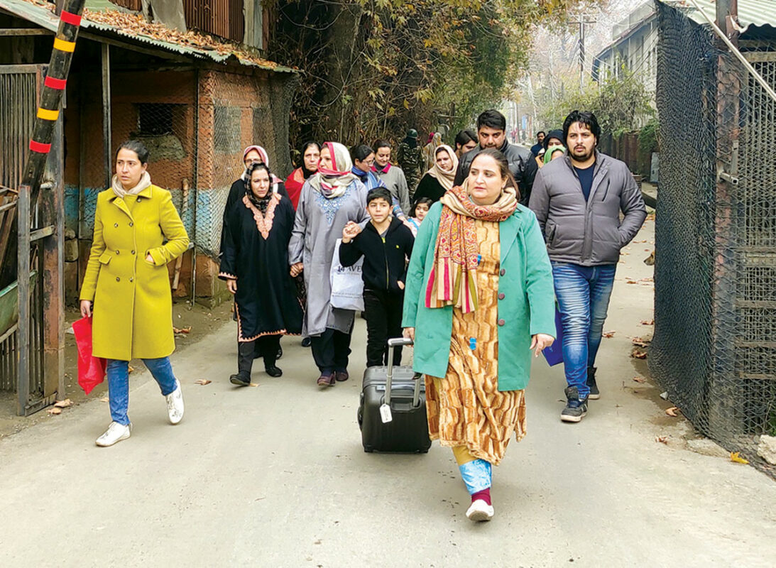 The Jail In Neighbourhood Relatives of political detainees coming out of MLA hostel Srinagar - KL Image by Tahir Bhat