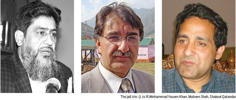 KL-The jail trio (L to R)Mohammad Yaseen Khan, Mubeen Shah, Shakeel Qalandar