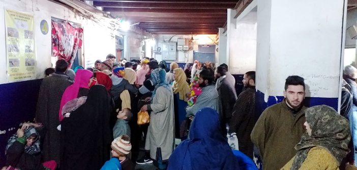 Patients outside the Block A’s OPD section. KL Image by Shah Hilal
