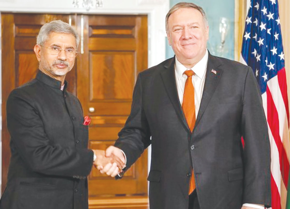 Foreign Minister S Jaishankar and US Secretary of State Mike Pompeo