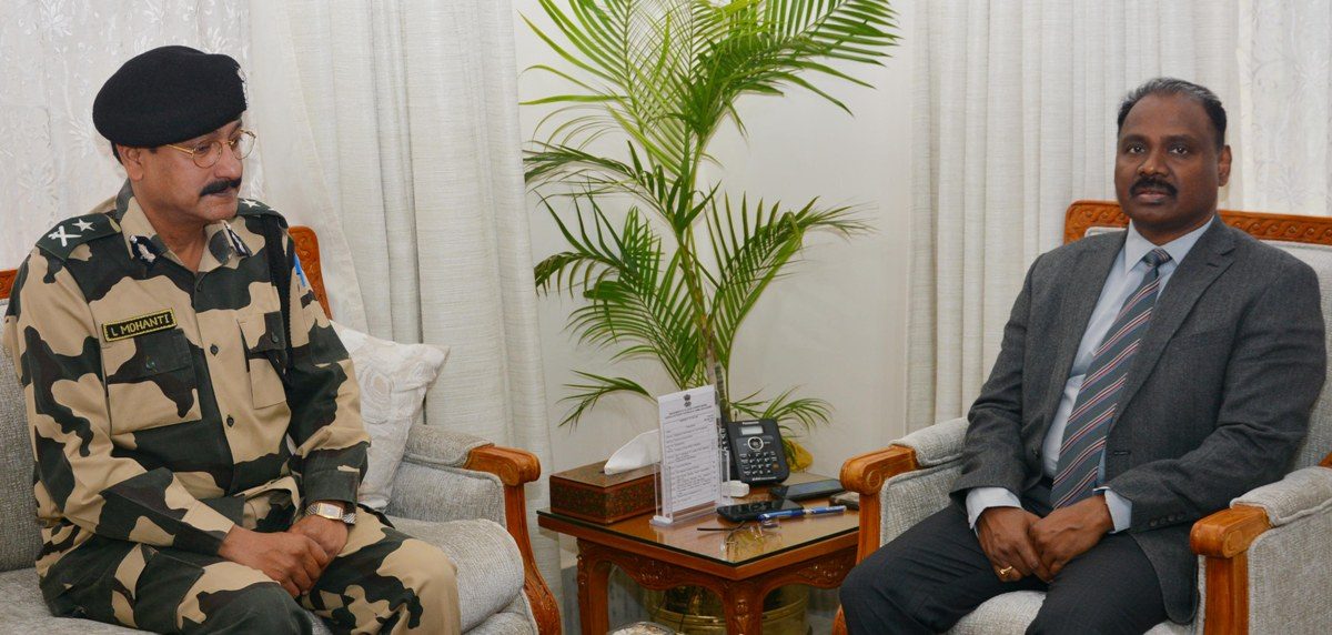 Lt Governor meeting IG BSF Sh. L Mohanti