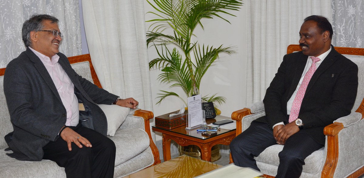 Lt Governor meeting Sh. Gyanesh Kumar, Additional Secretary Home, GoI