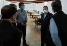 Advisor Baseer Khan inspects COVID-19 wellness centres established in Srinagar