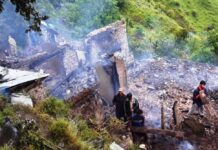 Fire damages two residential houses in north Kashmir