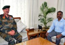 Army’s Northern Command Chief Meets Lt Governor