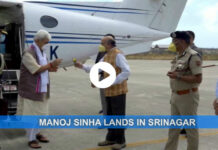 Manoj Sinha Lands in Srinagar