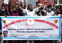 PHE Daily Wagers Seek Permanent Job