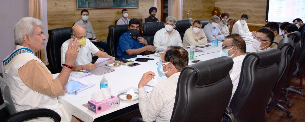 LT GOVERNOR CHAIRING MEETING TO REVIEW COVID SITUATION IN JK UT