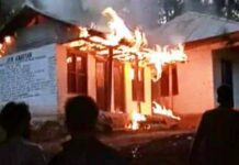 Fire Damages School Building In North Kashmir