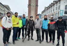 67 Year Old Cyclist Starts For Kanyakumari From Srinagar