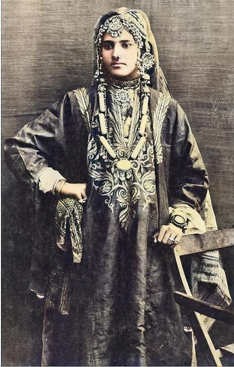 An undated photograph of a Kashmir women from the last century