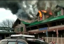 Fire Damages Hotel In Central Kashmir