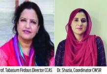 Prof Tabasum Is New Director CCAS KU, Dr Shazia Coordinator CWSR