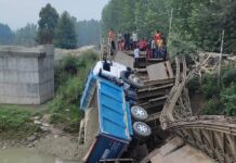 Narrow Escape For Driver As Bridge Collapses