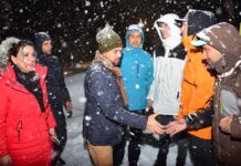 Anurag Thakur Inaugurates Night Ski Demonstration In LED Suits At Gulmarg
