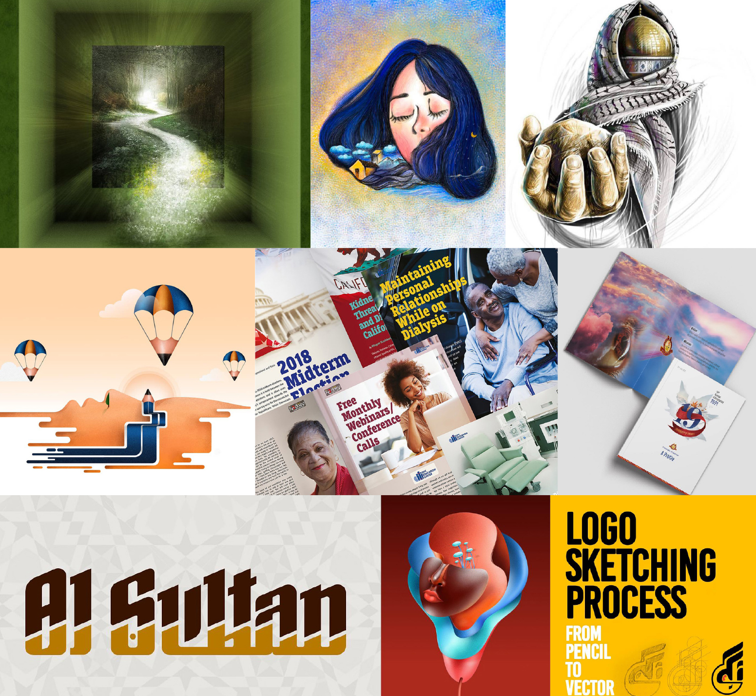 A Collage of Akhter Rasool’s artworks. | Kashmir Life - Latest News ...