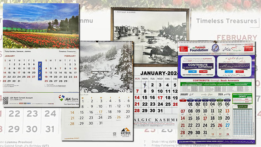 Kashmir’s 2024 Wall Calendars Are an Interesting Mix